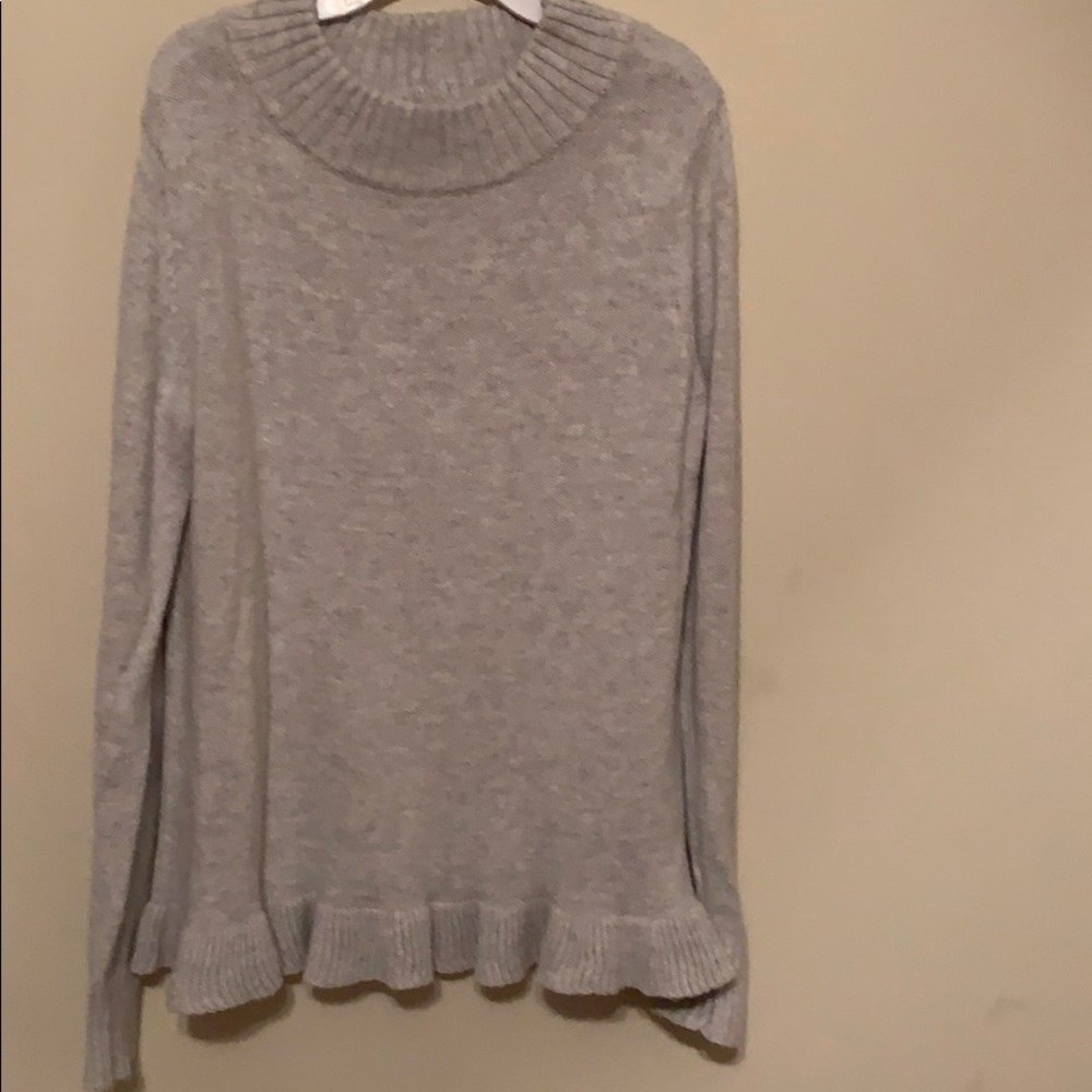 plain gray sweater
